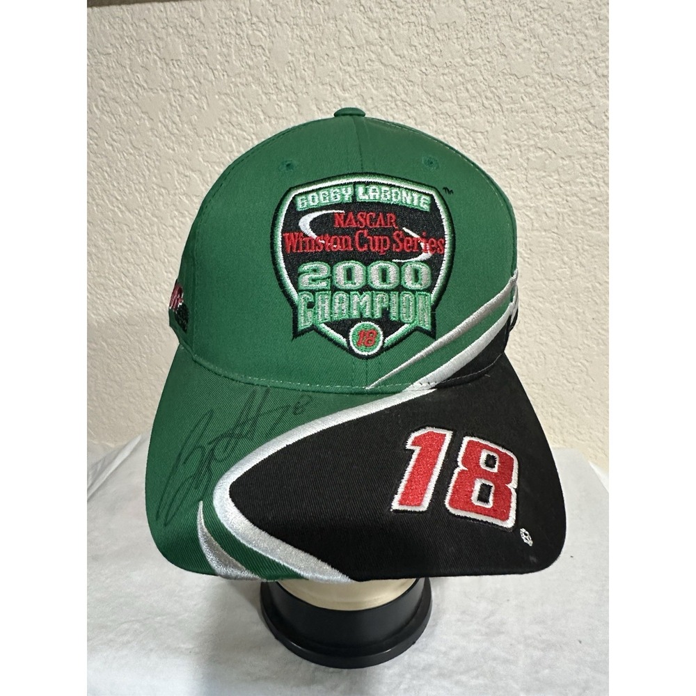 Nascar  Winston Cup Series Hat #18 BOBBY LABONTE  2000 Champion SIGNED Snapback